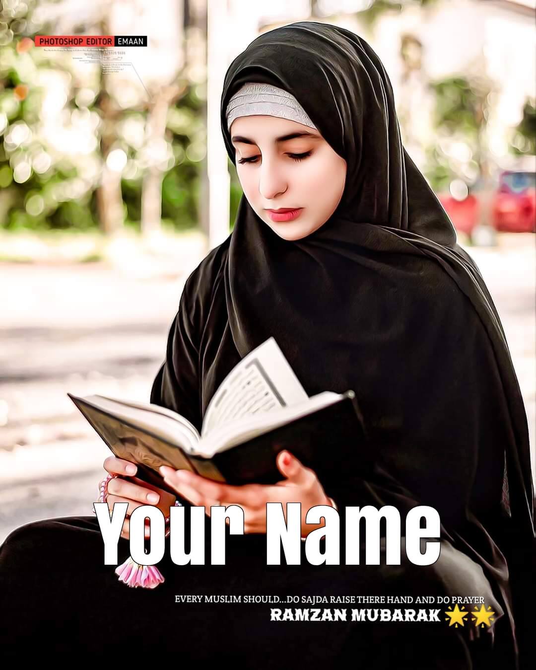 Muslim Girl Reading Quran 7th Sehri Dp