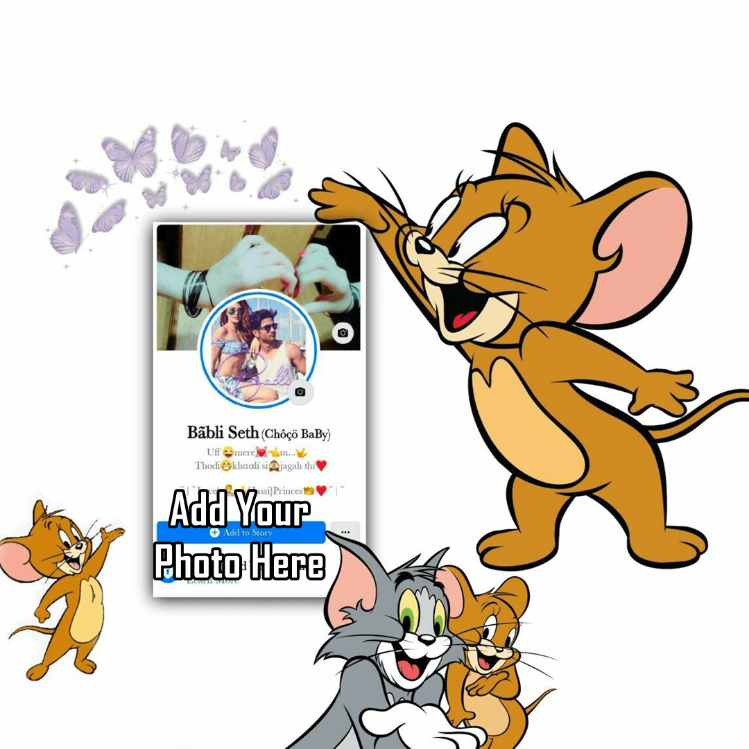 Create Beautiful Style Tom And Jerry Photo Frame