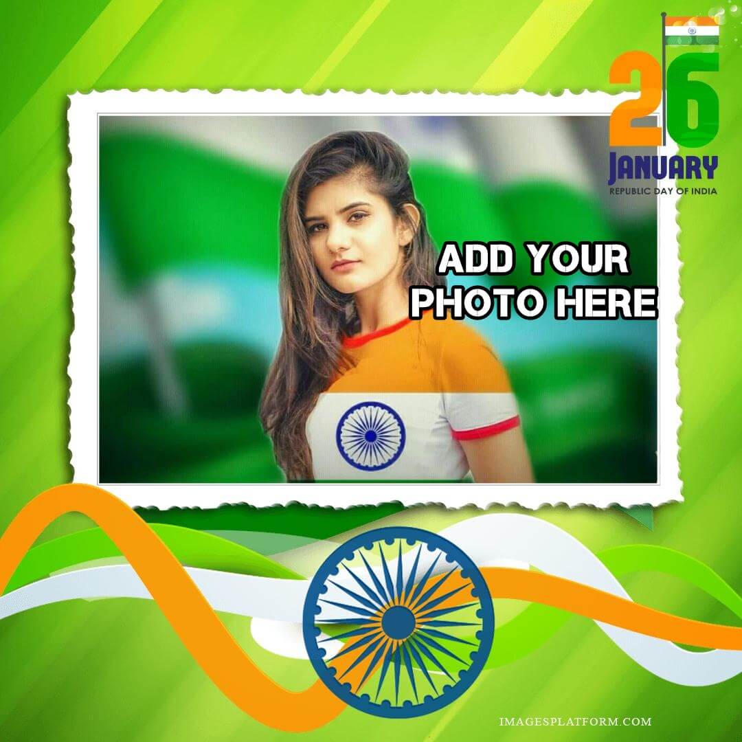 Add Your Pics To Indian Flag Frame Photo For Republic Day