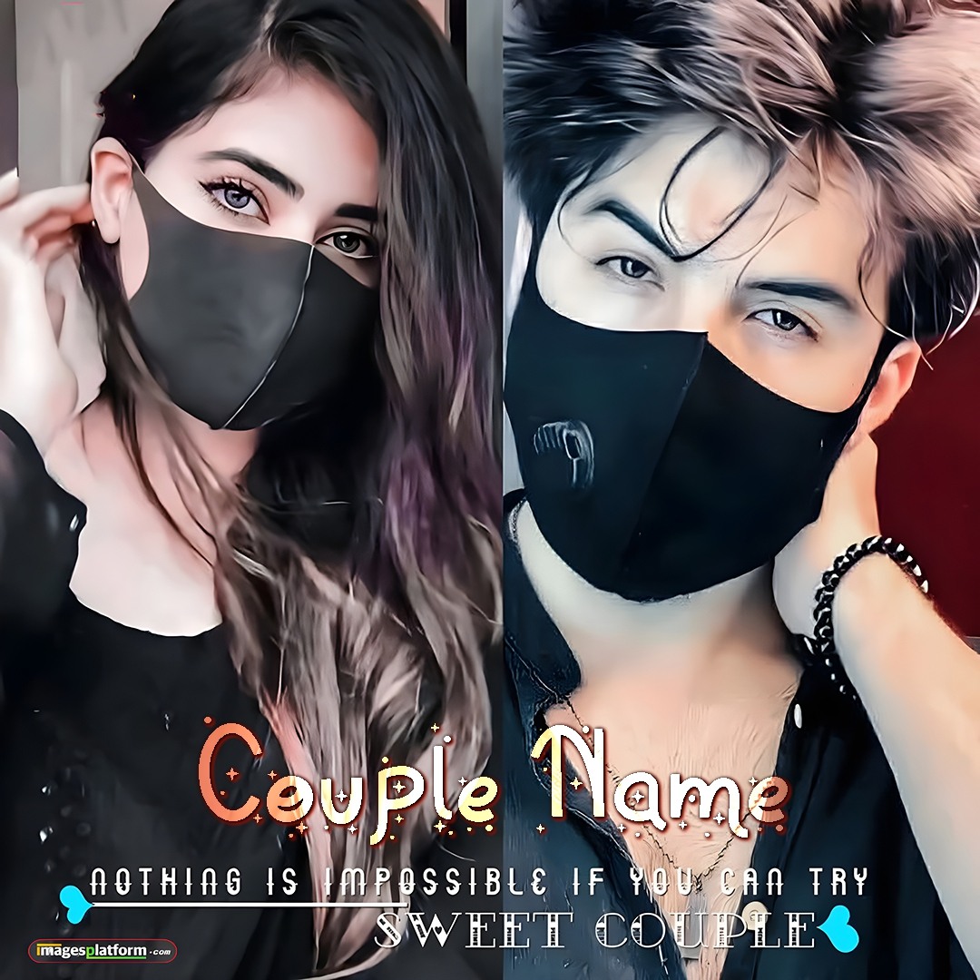 Pinterest Mask Couple Wallpaper With Name