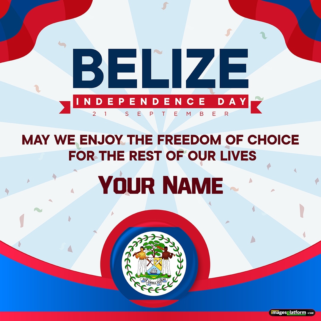 Belize Independence Day Greeting Card Maker